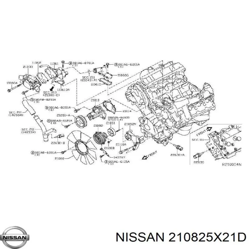 Вискомуфта вентилятора 210825X21C Nissan/Infiniti
