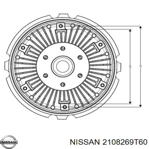 Вискомуфта вентилятора 2108269T60 Nissan/Infiniti