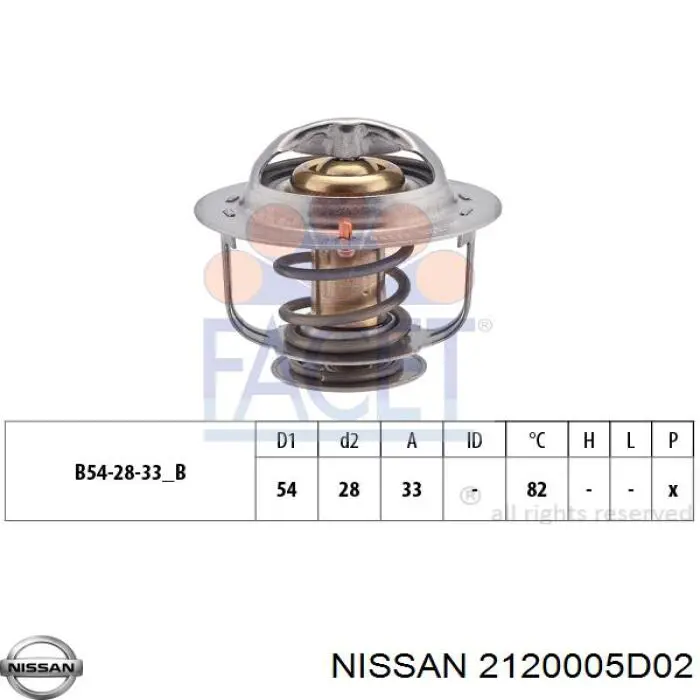 2120005D02 Nissan термостат