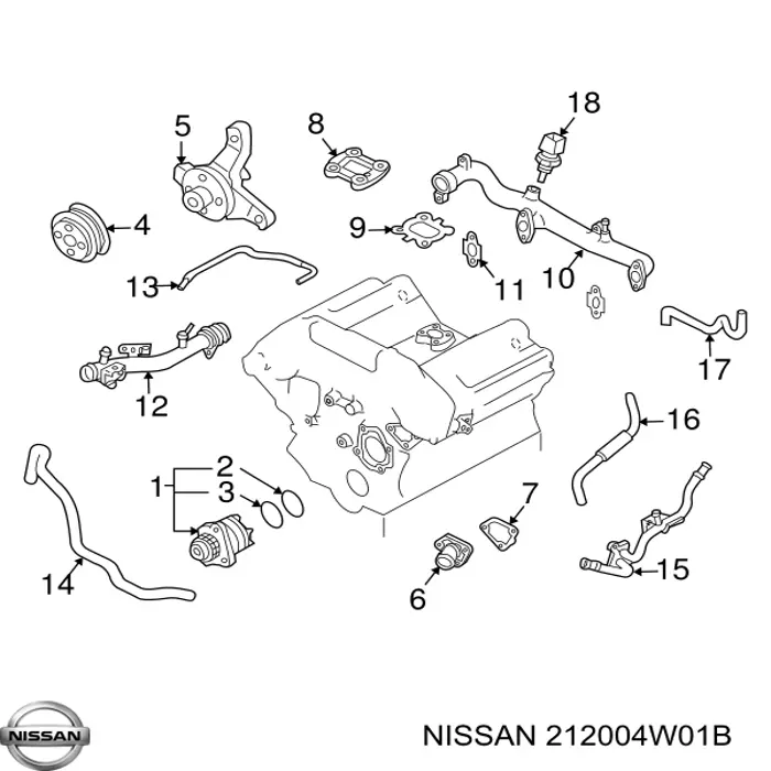 Термостат в зборі Nissan/Infiniti 212004W01B
