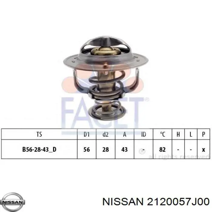 2120057J00 Nissan/Infiniti Авто термостат