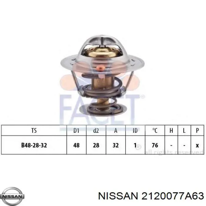 2120077A63 Nissan термостат