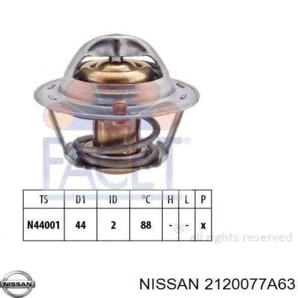 Автомобільний термостат Nissan/Infiniti 2120077A63 ціна, від 8.75 USD