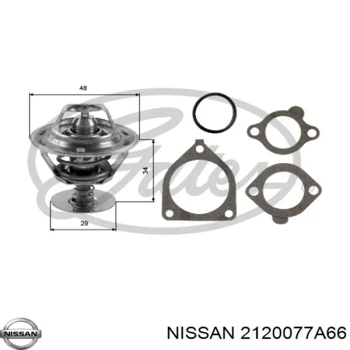 Автомобільний термостат Nissan/Infiniti 2120077A66 ціна, від 11.01 USD