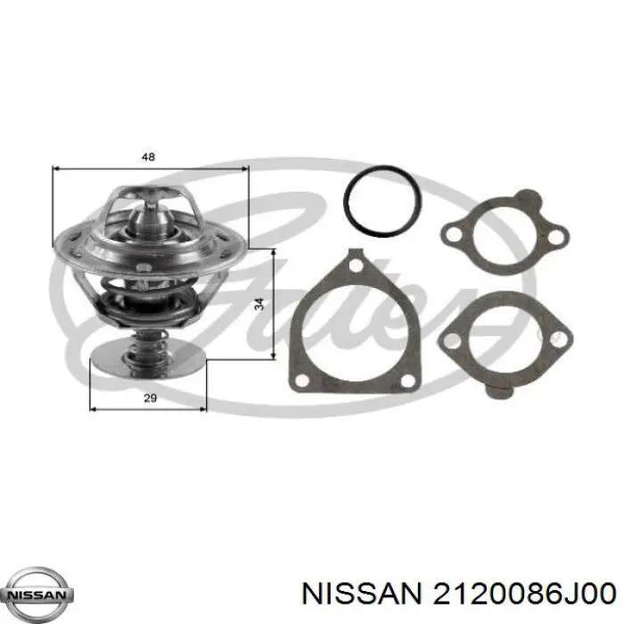 Купити 2120086J00 Nissan/Infiniti Термостат в корпусі