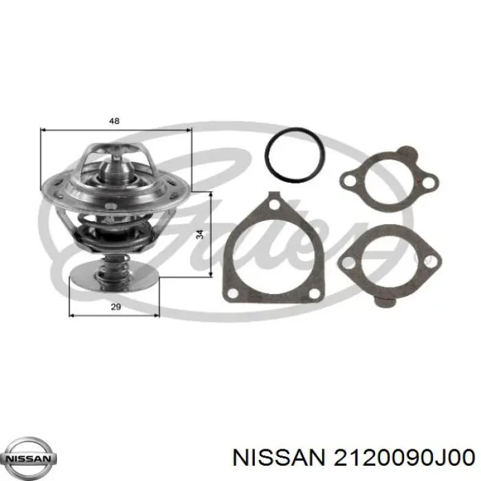 Купити 2120090J00 Nissan/Infiniti Термостат в корпусі