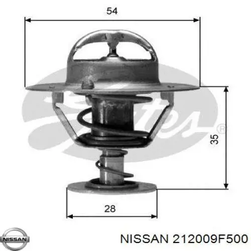 Купити 212009F500 Nissan/Infiniti Термостат в корпусі
