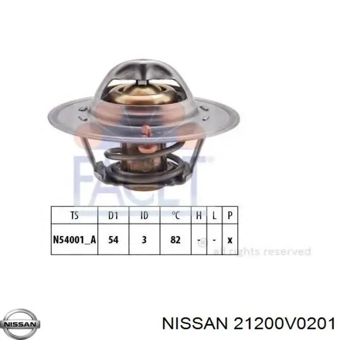 Автомобільний термостат Nissan/Infiniti 21200V0201 ціна, від 6.14 USD
