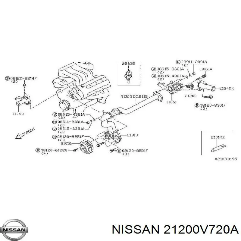  Nissan/Infiniti 21200V720A ціна, від 16.85 USD