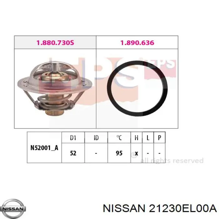 21230EL00A Nissan термостат