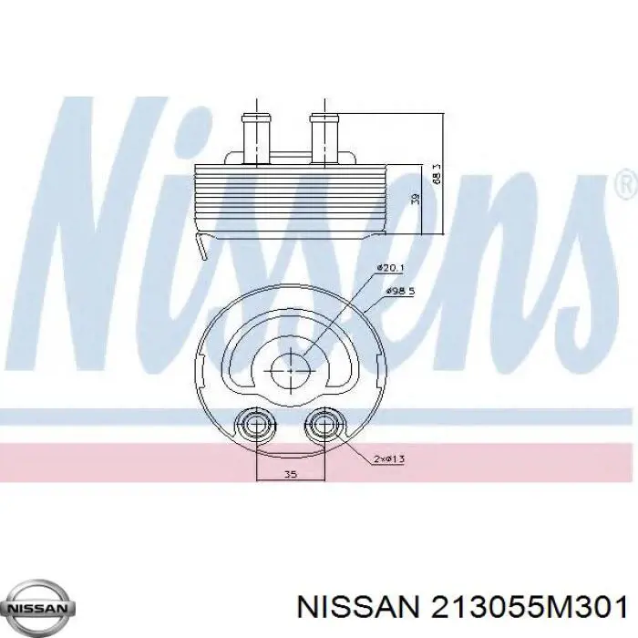 Радіатор масляний 213055M301 NISSAN
