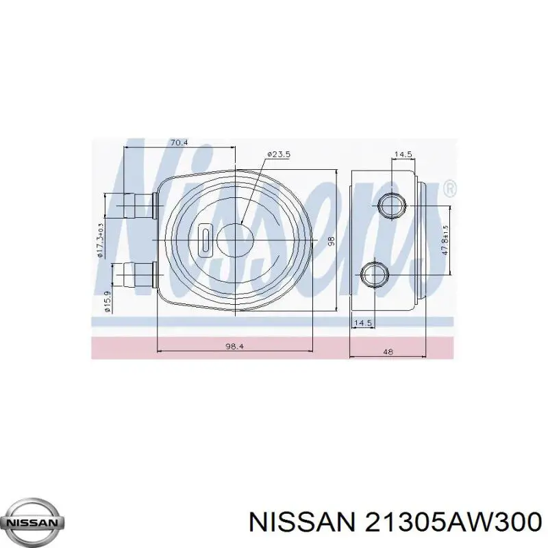 21305AW300 Nissan радіатор масляний
