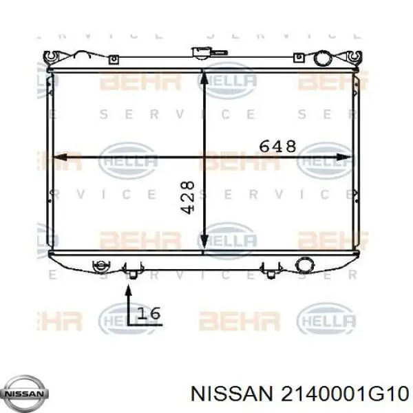 2140001G10 Nissan/Infiniti Радіатор охолодження двигуна