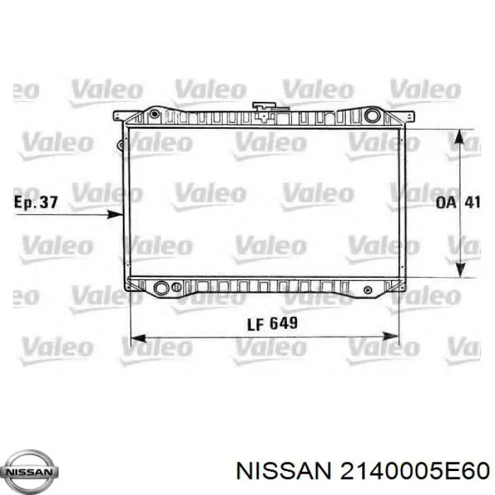 2140005E60 Nissan/Infiniti Радіатор охолодження двигуна