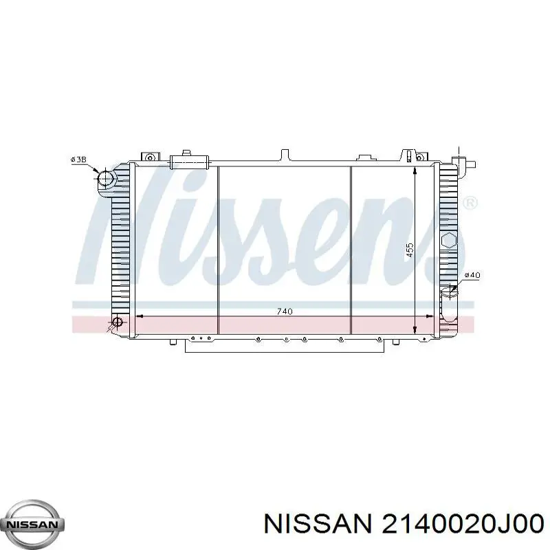 Радіатор основний Nissan/Infiniti 2140020J00 ціна, від 139.02 USD