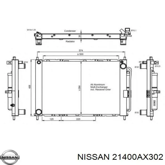 Купити 21400AX302 Nissan/Infiniti Радіатор двигуна