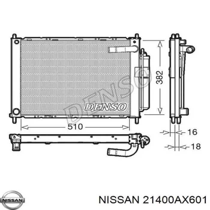Радіатор основний VAN Wezel 1300M370 ціна, від 160.62 USD