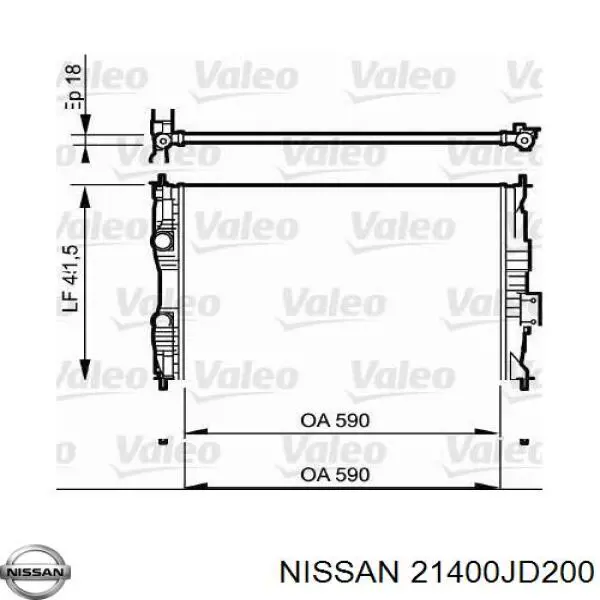 21400JD200 Nissan/Infiniti Радіатор охолодження двигуна
