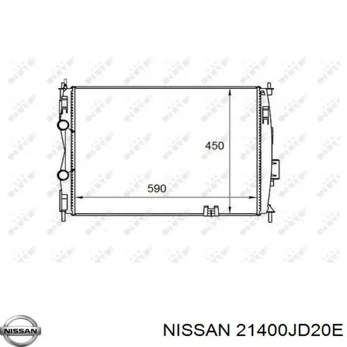 Радіатор основний Nissan/Infiniti 21400JD20E ціна, від 109.12 USD