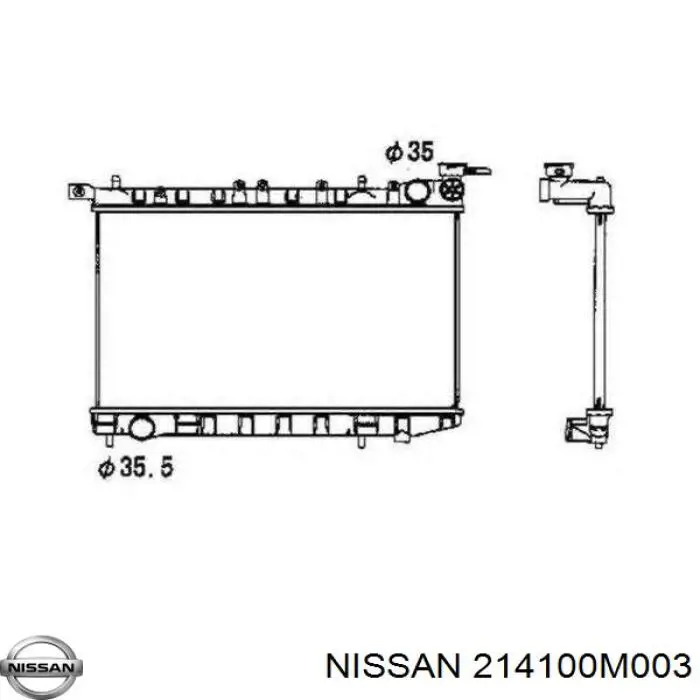 214100M003 Nissan радіатор охолодження двигуна