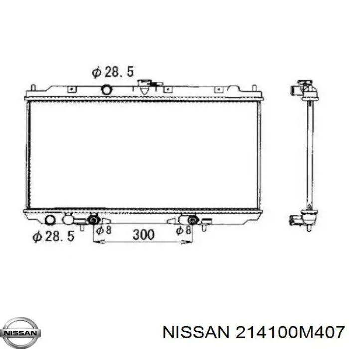 214100M407 Nissan/Infiniti Радіатор охолодження двигуна