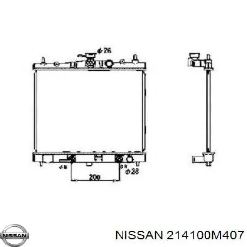 Радіатор основний Nissan/Infiniti 214100M407 ціна, від 53.05 USD
