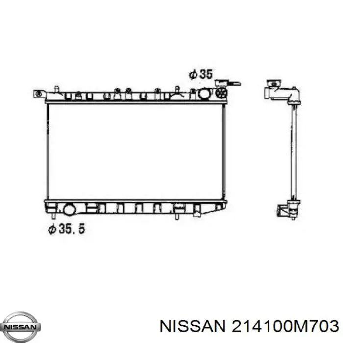 Радіатор основний Nissan/Infiniti 214100M703 ціна, від 58.16 USD