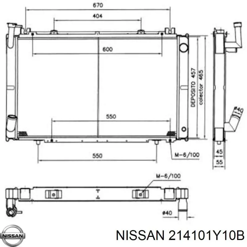 214101Y105 Nissan/Infiniti Радіатор охолодження двигуна