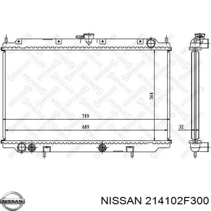 Радіатор основний Nissan/Infiniti 214102F300 ціна, від 71.55 USD