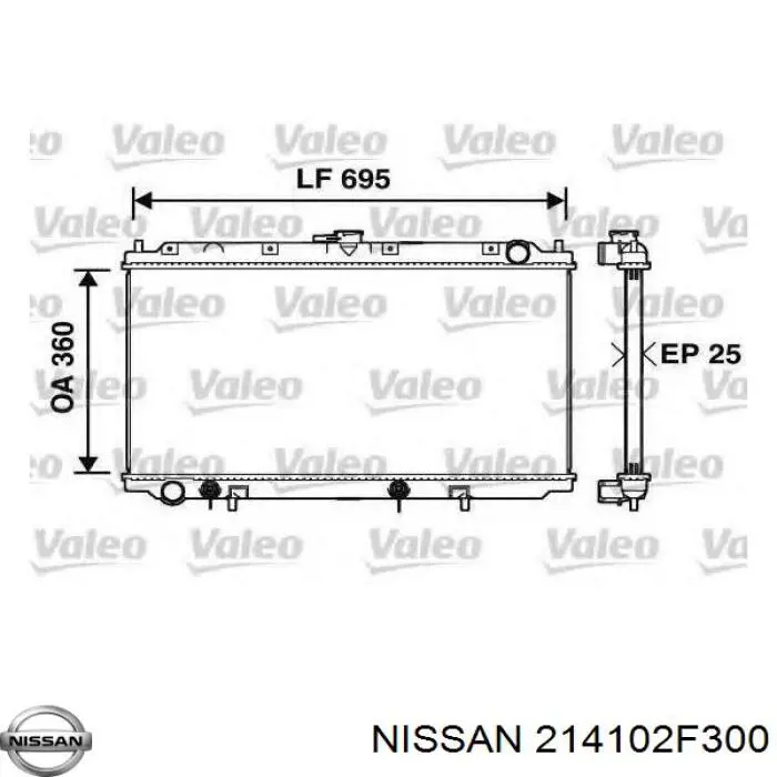 Купити 214102F300 Nissan/Infiniti Радіатор двигуна