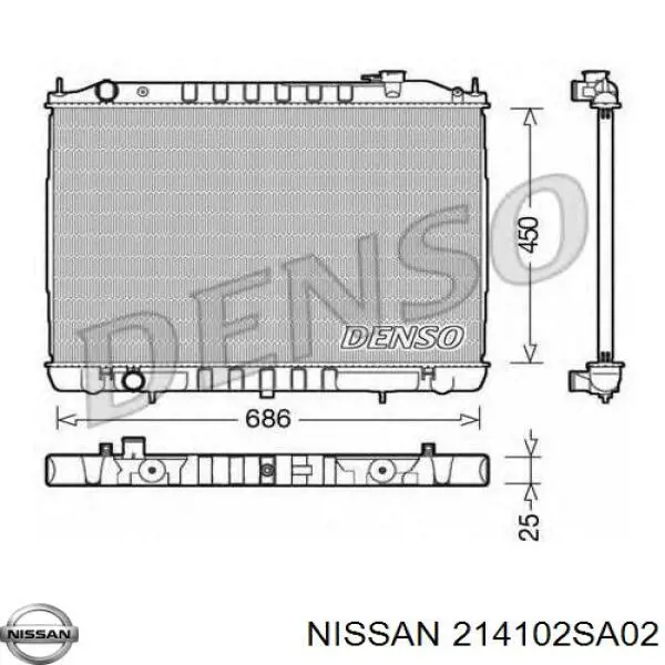 Купити 214102SA02 Nissan/Infiniti Радіатор двигуна