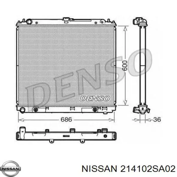 Радіатор основний Nissan/Infiniti 214102SA02 ціна, від 123.46 USD