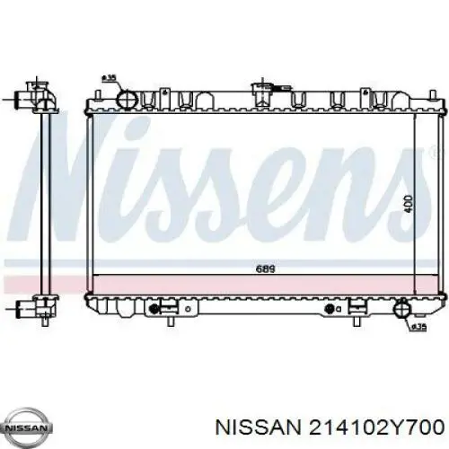 Радіатор охолодження двигуна 214102Y700 Nissan