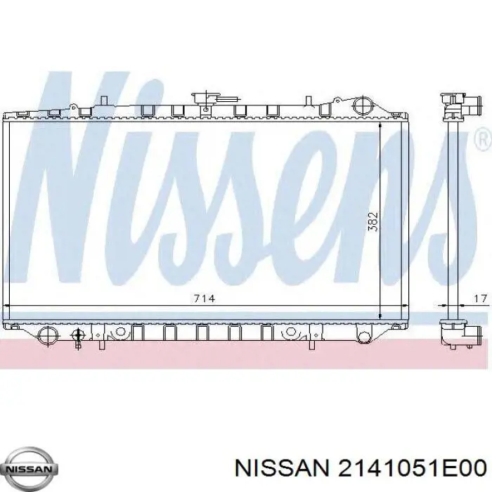 Радіатор охолодження двигуна на Nissan Prairie  M11