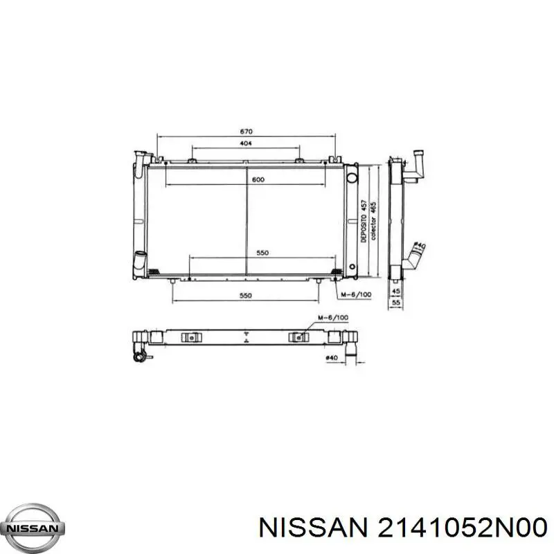 Купити 2141052N00 Nissan/Infiniti Радіатор двигуна