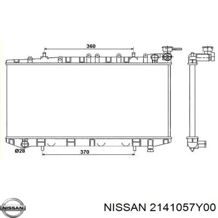 Радіатор охолодження двигуна на Nissan Sunny III 