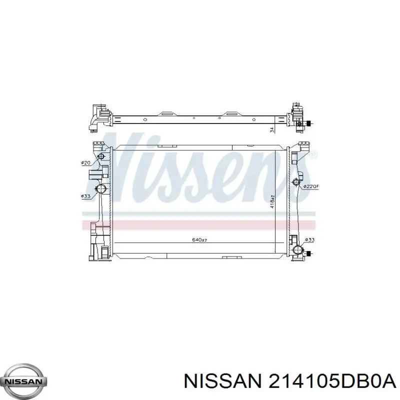 Купити 214105DB0A Nissan/Infiniti Радіатор двигуна