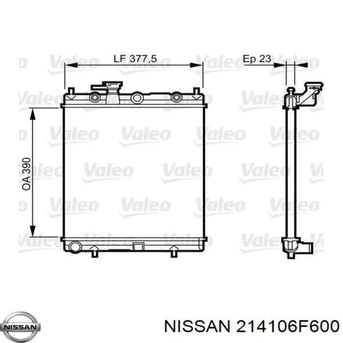 Радіатор основний Nissan/Infiniti 214106F600 ціна, від 57.43 USD
