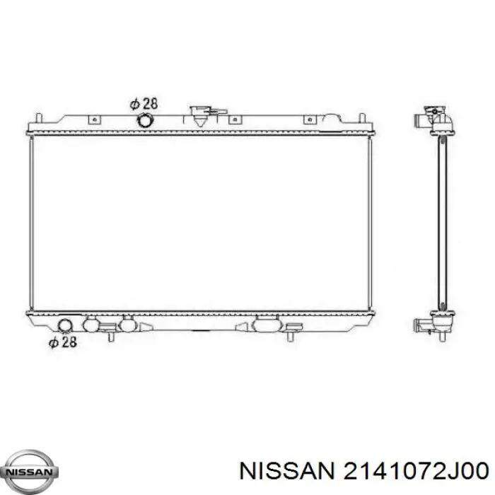 Радіатор основний Nissan/Infiniti 2141072J00 ціна, від 56.09 USD