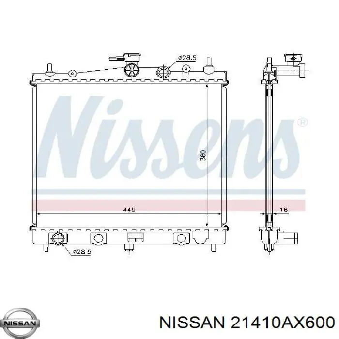 21410AX600 Nissan/Infiniti Радіатор охолодження двигуна
