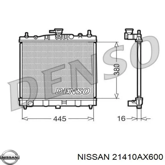 Радіатор 21410AX600 Nissan/Infiniti