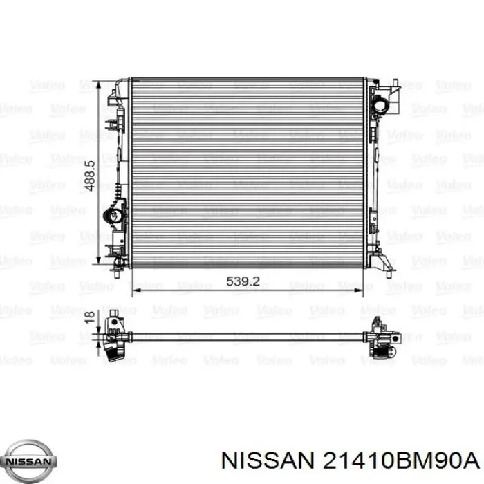 Радіатор основний Nissan/Infiniti 21410BM90A ціна, від 84.43 USD