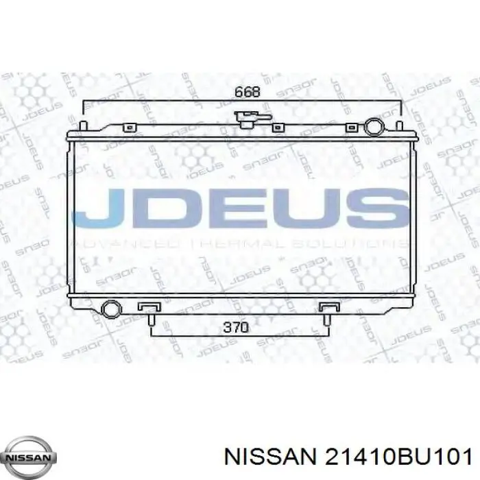Радіатор основний Nissan/Infiniti 21410BU101 ціна, від 121.92 USD