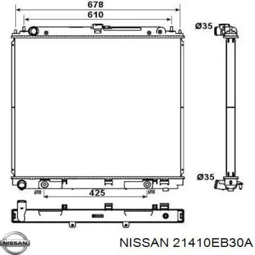 Радіатор основний Nissan/Infiniti 21410EB30A ціна, від 88.66 USD