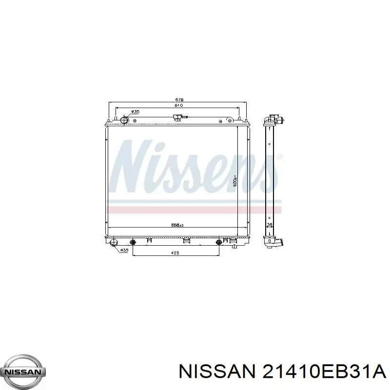 Купити 21410EB31A Nissan/Infiniti Радіатор двигуна