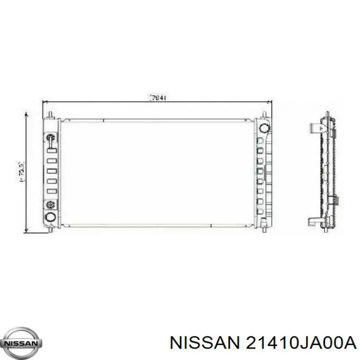 21410JA00A Nissan/Infiniti Радіатор охолодження двигуна