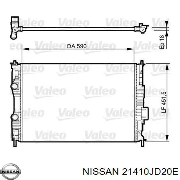 Радіатор основний Nissan/Infiniti 21410JD20E ціна, від 109.36 USD