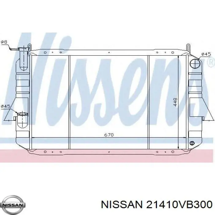 Купити 21410VB300 Nissan/Infiniti Радіатор двигуна
