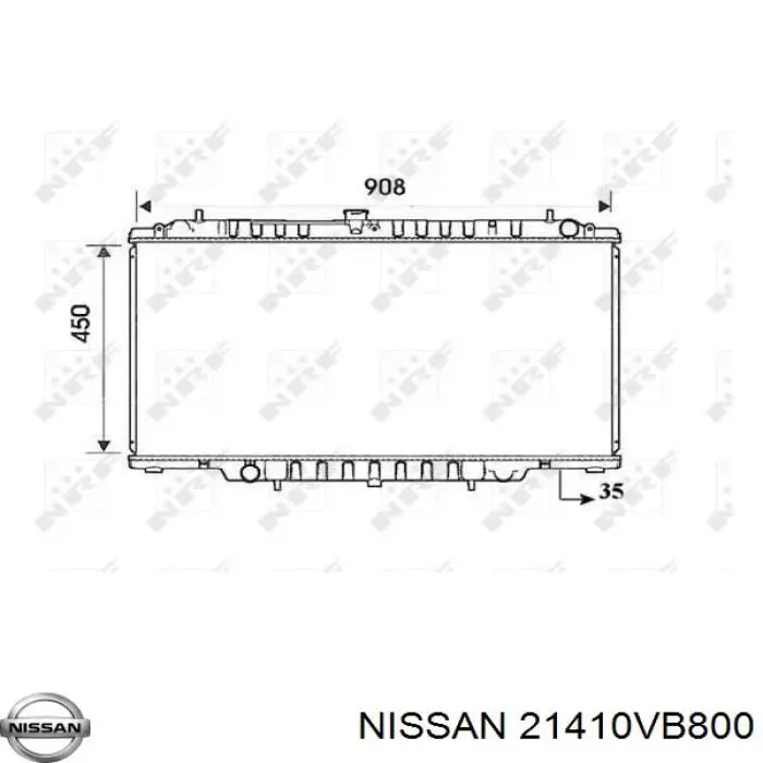 Радіатор основний Nissan/Infiniti 21410VB800 ціна, від 131.27 USD