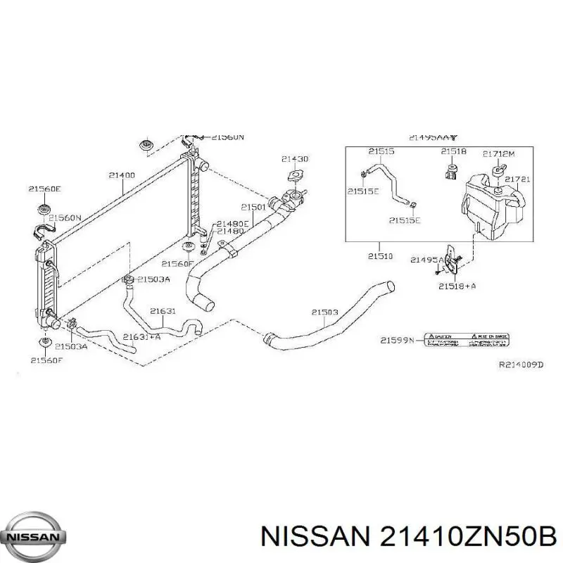 Радіатор 21410ZN50B Nissan/Infiniti
